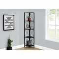 Daphnes Dinnette 60 in. Bookcase with Metal Corner Etagere, Black & Black DA2450606